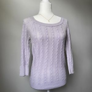 Lilac lavender light purple loose knit AE